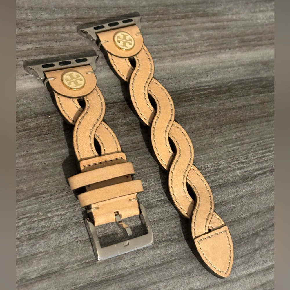 NWOT Tory Burch cream braided Apple Watch band